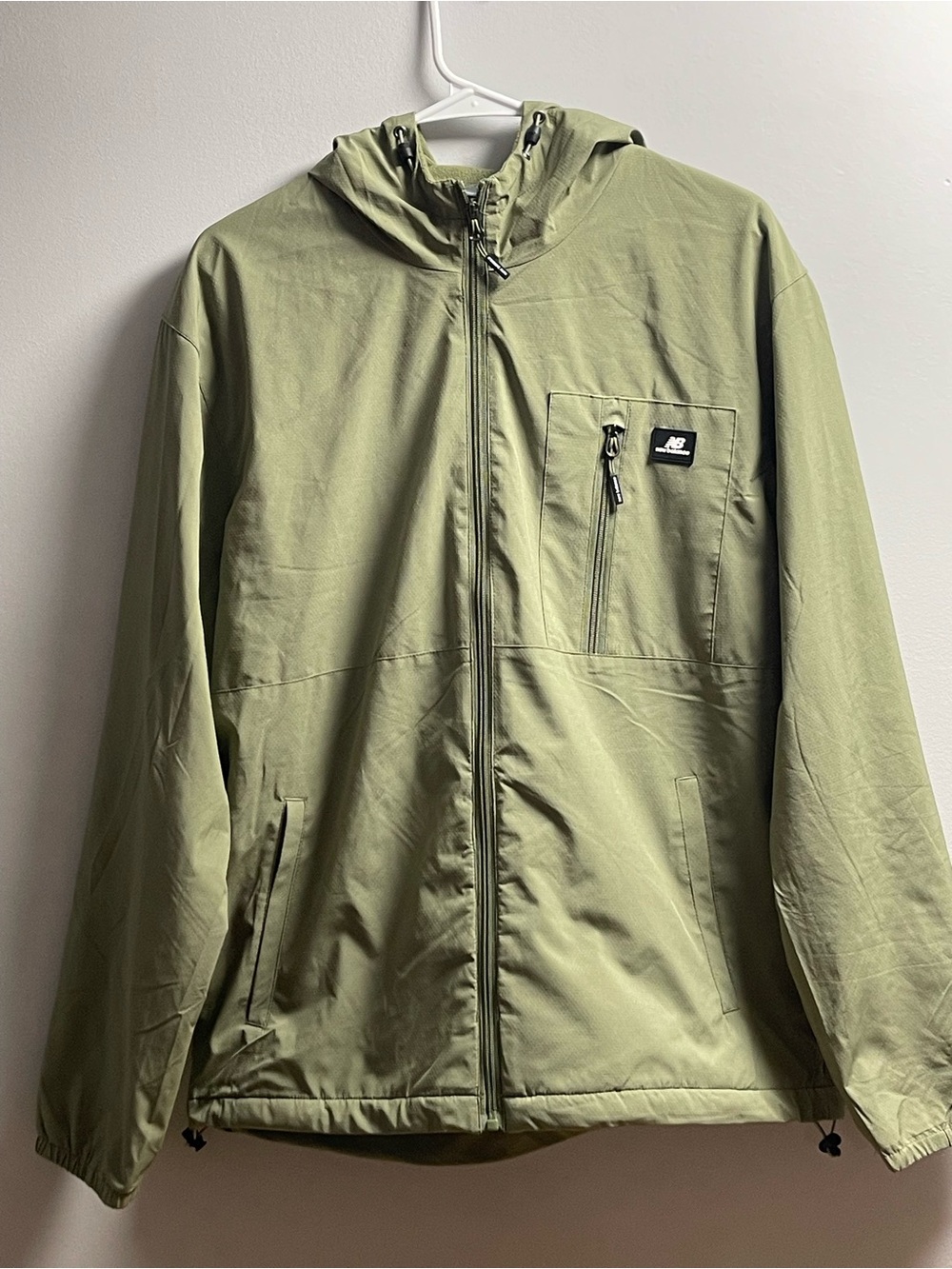 New Balance Olive Hooded Fleece Jacket - Picture 3 of 5